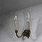 Brass and Glass Wall Sconce, 1950s, Set of 4 2