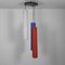 3-Light Chandelier with Colored Diffusers, 1950s, Image 1