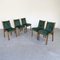 Cavour Stühle aus Nussholz & Samt von Gregotti, Meneghetti & Stoppino für Sim, 1960er, 4er Set 6