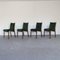 Cavour Stühle aus Nussholz & Samt von Gregotti, Meneghetti & Stoppino für Sim, 1960er, 4er Set 1