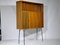 Secretaire Mid-Century con mobile bar illuminato di Nussholz, anni '60, Immagine 4