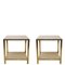 Side Tables in Travertine and 24 Carats of Belgo Chrom, 1970s, Set of 2, Image 1