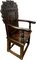 Antique Folk Art Wainscot Chair in Oak, 1600s, Image 3