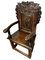 Antique Folk Art Wainscot Chair in Oak, 1600s 2