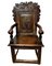 Antique Folk Art Wainscot Chair in Oak, 1600s 1