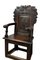 Antique Folk Art Wainscot Chair in Oak, 1600s 4