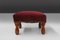 Tabouret Art Déco Vintage Rouge, 1930 1