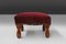 Vintage Art Deco Stool in Red, 1930, Image 1