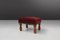 Vintage Art Deco Stool in Red, 1930, Image 2