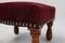 Tabouret Art Déco Vintage Rouge, 1930 5