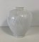 Italian White and Silver Leaf Vase in Murano Glass, 1980s 3