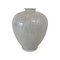 Italian White and Silver Leaf Vase in Murano Glass, 1980s 1
