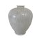 Italian White and Silver Leaf Vase in Murano Glass, 1980s, Image 1