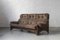 Brutalist Three-Seater Sofa with Brown Fabric, 1970s, Image 3