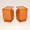 Swedish Art Deco Bedside Cabinets in Birds Eye Maple, 1920s, Set of 2 7