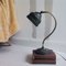 Brutalist Portuguese Industrial Style Articulated Desk Lamp in Black Brass, 1950s 2