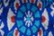 Blue Ikat Velvet Cushion Cover, 2010s, Set of 3, Image 2