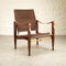 Danish Brown Canvas Safari Chair by Kaare Klint for Rud. Rasmussen, 1950s 1