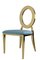 Chair in Gold and Turquoise Velvet, Image 1