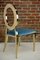 Chair in Gold and Turquoise Velvet, Image 2