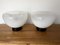 Italian Lamps in Murano Glass and Black Lacquered Metal from Veart, 1970s, Set of 2 1