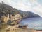 Costa de Liguria, Italia, años 50, óleo sobre cartón, Imagen 3