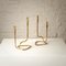 Danish Serpentine Candleholders in Brass from Illums Bolighus, 1960s, Set of 2 3