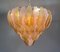 Italian Art Deco Gold and Pink Chandelier in Murano Glass, 2000s 9