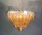 Italian Art Deco Gold and Pink Chandelier in Murano Glass, 2000s 8