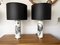 Italian Black and White Lamps by MC Maurits Cornelis Escher, 1980s, Set of 2 1