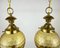 Vintage Ceiling Lamp in Gilt Brass and Textured Glass, Belgium, 1980s, Image 5