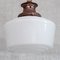 Mid-Century Opaline and Copper Pendant Lights, Set of 2 2