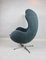 Chaise Pivotante Vintage en Boucle Bleue 12