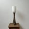 Lámpara de mesa Mid-Century de latón y vidrio opalino de Sonja Katzin, Imagen 1