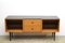 Mid-Century Sideboard aus Holz und Schwarzem Glas, 1950er 1