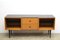 Mid-Century Sideboard in Wood and Black Glass, 1950s 1