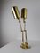 Double Arm Brass Sconce in the Style of W. Hansen, 1970s 2