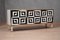 Mid-Century Italian Black and White Art Glass and Brass Sideboard, 1980s 5