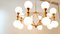 16 Light-Chandelier in Brass with Spheres 21