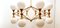 16 Light-Chandelier in Brass with Spheres 45