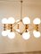 16 Light-Chandelier in Brass with Spheres, Image 2
