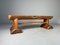 Mid-Century Japanese Wabi Sabi Trunk Bench, 1950s 19