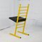 Sedia in acciaio laccato giallo con seduta regolabile, Italia, anni '80, Immagine 18