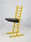 Gelb lackierter Stahl Stuhl mit verstellbarem Sitz, Italien, 1980er 23