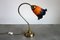 Vintage Brass Swan Neck Table Lamp by Disderot Delmas, 1950s, Image 1