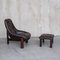 Mid-Century Brazilian Lounge Chair with Ottoman by Jean Gillon for Probel, 1960s, Set of 2 1