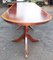 Large Mahogany 3 Pillar Dend Dining Table with Pie Crust Edge, 1960s 2