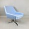 Light Blue Swivel Chair attributed to Veb Metallwaren Naumburg, 1980s, Image 1