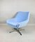 Light Blue Swivel Chair attributed to Veb Metallwaren Naumburg, 1980s, Image 3