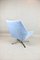 Light Blue Swivel Chair attributed to Veb Metallwaren Naumburg, 1980s 7